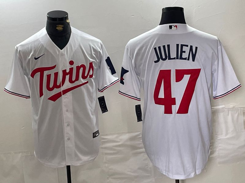 Men Minnesota Twins #47 Julien White 2024 Nike Game MLB Jersey style 2->minnesota twins->MLB Jersey